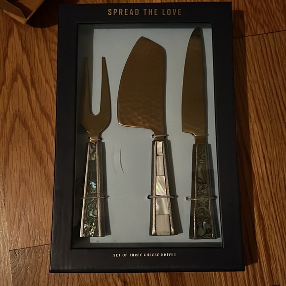 NWT Anthropologie Arctic Twilight Cheese Knives - 3 - Picture 7 of 8